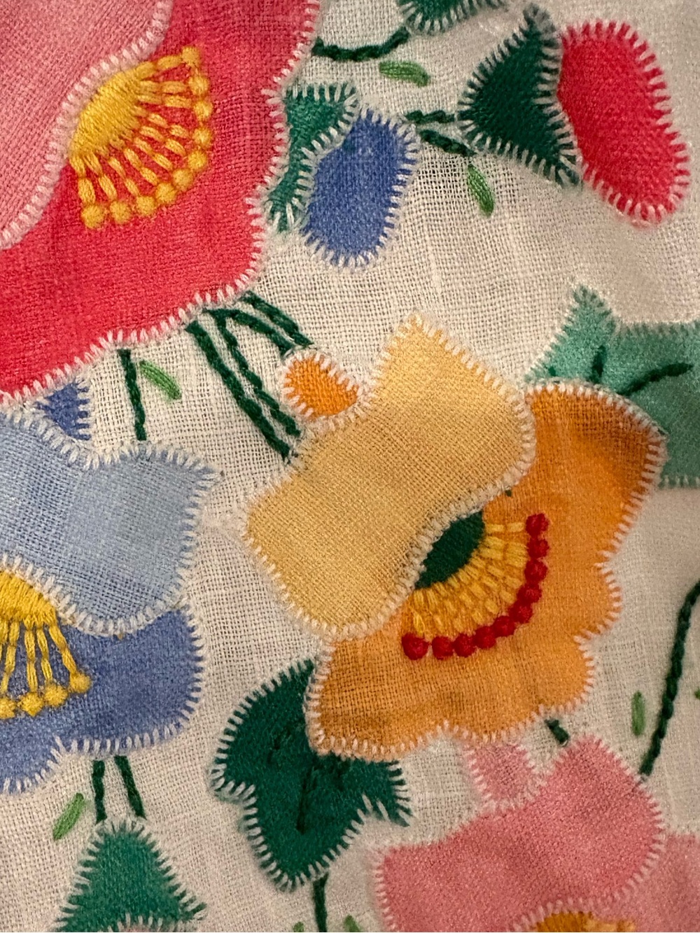 Zimmermann White Linen Maxi Dress Fiesta Embroidery Size 0 **See Description** - Picture 4 of 6